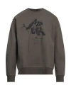 Ader Error Man Sweatshirt Military Green Size 1 Cotton, Polyester In Green