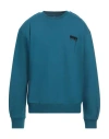 Ader Error Man Sweatshirt Turquoise Size 2 Cotton, Polyester In Blue