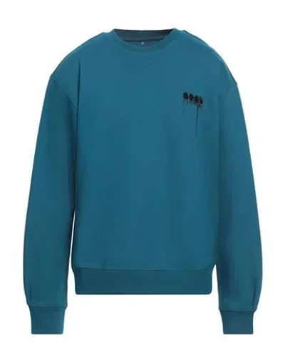 Ader Error Man Sweatshirt Turquoise Size 2 Cotton, Polyester In Blue