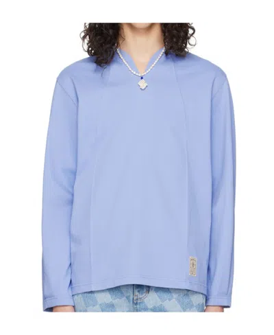 Ader Error Maze Long-sleeved T-shirt In Blue