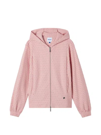 Ader Error Meadow Textured Hoodie In Pink