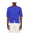Ader Error Middle Sleeve Cardigan In Blue