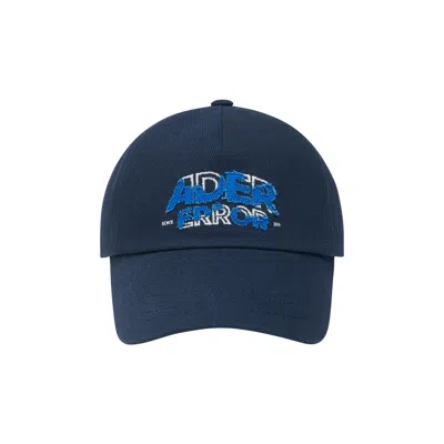 Pre-owned Ader Error Minimalist Print Hat 'navy' | Blue | Men's Size M