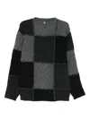 Ader Error Men Jacquard Crewneck Sweater In Black