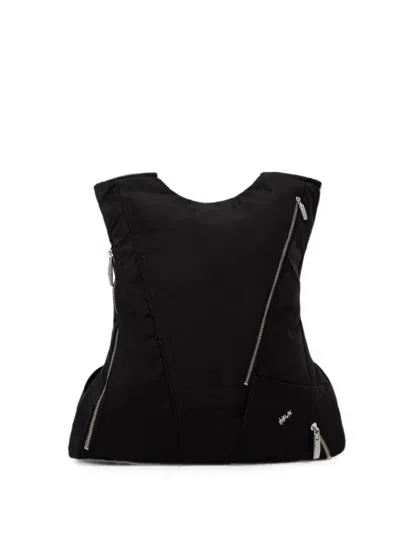 Ader Error Multi-zip Backpack In Black