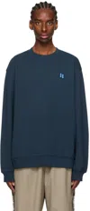 Ader Error Navy Patch Sweatshirt In Navy