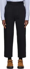 Ader Error Navy Zip-fly Trousers In Navy