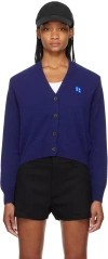 ADER ERROR NAVY SIGNIFICANT TRS TAG CARDIGAN