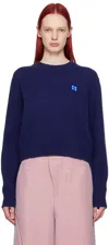 ADER ERROR NAVY SIGNIFICANT TRS TAG SWEATER