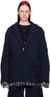 Ader Error Navy Varto Blazer In Noir