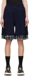 Ader Error Navy Varto Shorts In Noir
