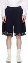Ader Error Navy Varto Shorts In Noir