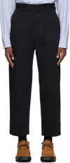 ADER ERROR NAVY SIGNIFICANT ZIP-FLY TROUSERS