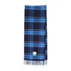 Ader Error Wool Scarf With Statement Logo Aesthetic In Blue