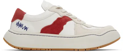 Ader Error Off-white Log Baus Sneakers In Ivory