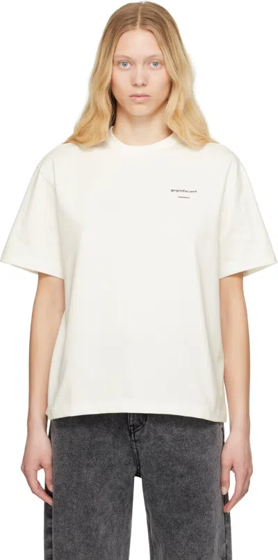 Ader Error Off-white Sig; 01 Tag T-shirt In Off White
