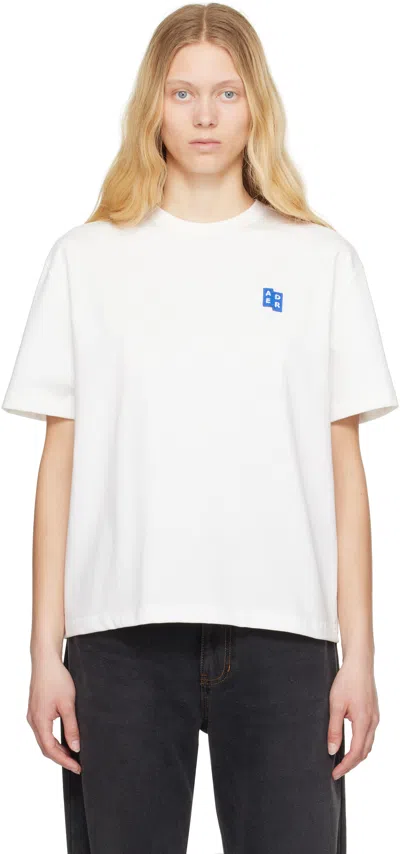 Ader Error Off-white Sig; Bl Tag 01 T-shirt In Off White