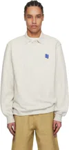 Ader Error Off-white Significant Trs Tag 04 Polo In Oatmeal