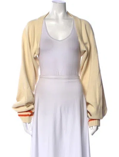 Pre-owned Ader Error Open Front Sweater In Neutral