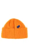 Ader Error Orange Alpaca Blend Rivington Beanie Hat In Orange