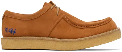 Ader Error Orange Lace-up Oxfords In Brown