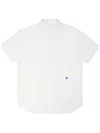 Ader Error Trs Tag Half Sleeve Shirts In White