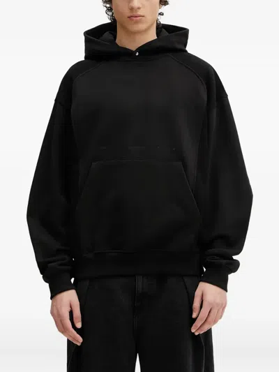 Ader Error Panelled-fabric Hoodie In Black