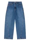 Ader Error Panelled Jeans In Blue
