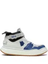 Ader Error Panelled Touch-strap High-top Sneakers In Blue
