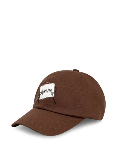 Ader Error Patch-detail Baseball Cap In Brown