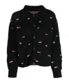 Ader Error Pattern Inlaid Knitted Cardigan In Black