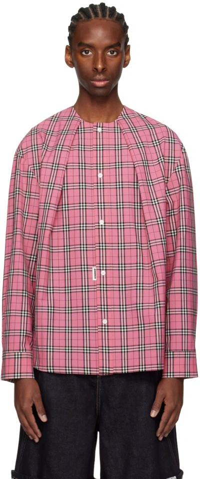 Ader Error Pink Check Shirt