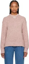Ader Error Pink Patch Sweater In Pink
