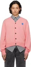 Ader Error Long-sleeved Cardigan In Pink