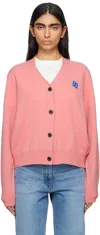Ader Error Pink Significant Tag Cardigan In Pink