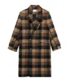 Ader Error Plaid Coat In Black