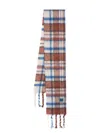 Ader Error Multicolor Fringe Scarf In Blue