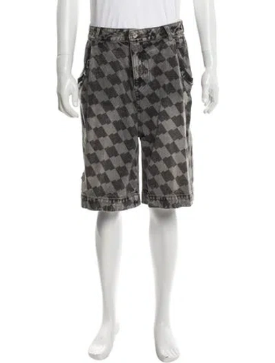 Pre-owned Ader Error Plaid Print Flat Front Shorts In Multi