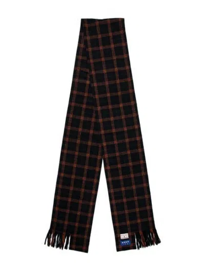 Pre-owned Ader Error Plaid Print Scarf In Blue