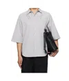 Ader Error Plain Woven Shirt In Grey
