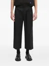 Ader Error Pleat-detailed Cuffed Trousers In Black