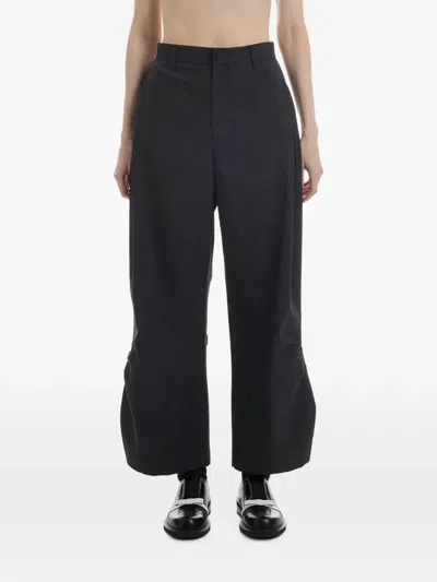 Ader Error Pleat-detail Wide-leg Trousers In Black