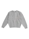Ader Error Pleated-detail Wool Cardigan In Gray