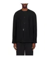 Ader Error Pleated Long-sleeved Shirt In Black