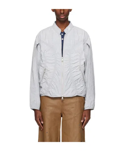 Ader Error Pleated Pilot Jacket In White