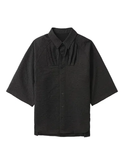 Ader Error Pleated Raglan-sleeve Shirt