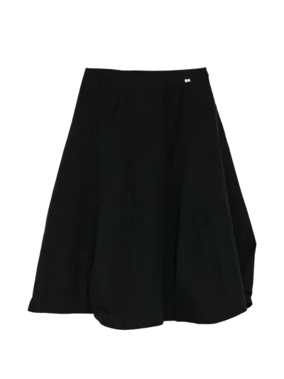 Ader Error Pleated Wool Skirt In Black