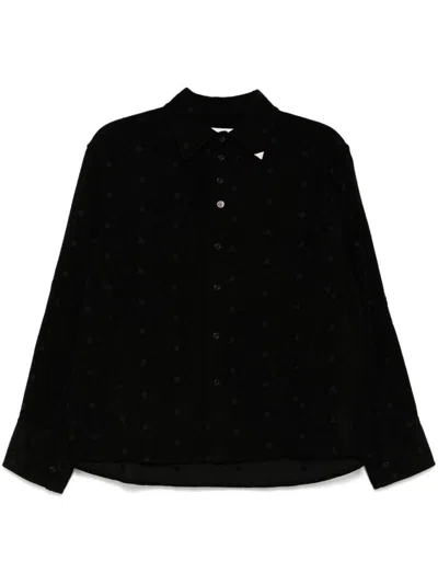 Ader Error Polka Dot Shirt In Black