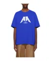Ader Error Logo-print Cotton-blend T-shirt In Blue