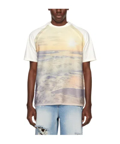 Ader Error Printed T-shirt In Yellow